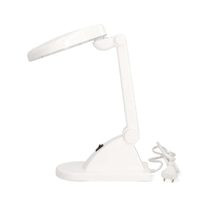 LED stalinis šviestuvas su didinamąja lupa LED/6W/230V balta