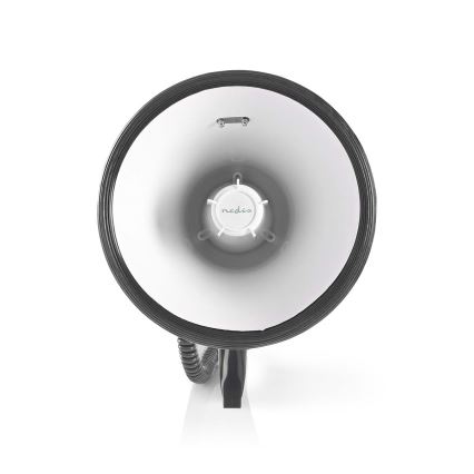 Megafonas su išoriniu mikrofonu USB 25W/8xC balta/juoda