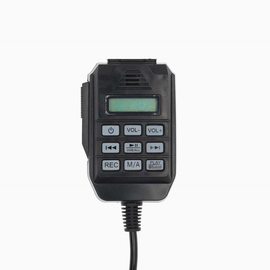 Megafonas su išoriniu mikrofonu USB 25W/8xC balta/juoda