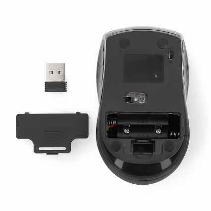 Belaidė pelė 800/1200/1600 DPI 2xAAA juoda
