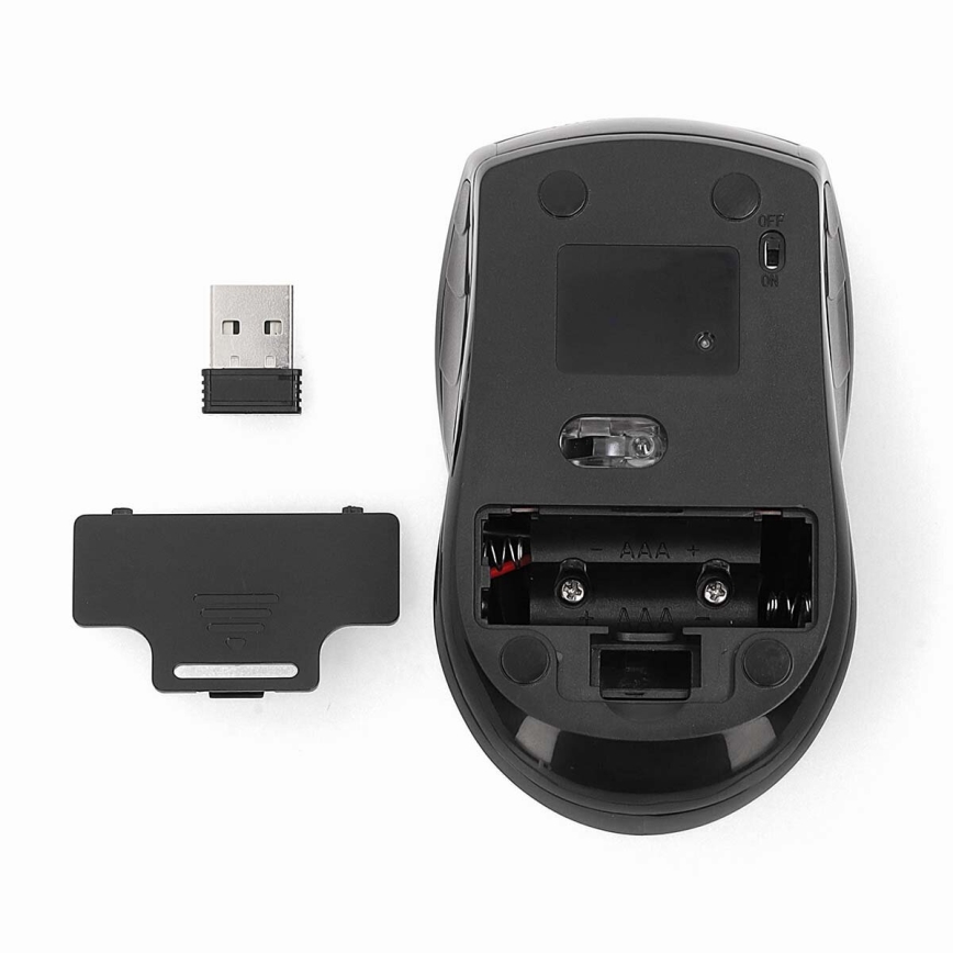 Belaidė pelė 800/1200/1600 DPI 2xAAA juoda