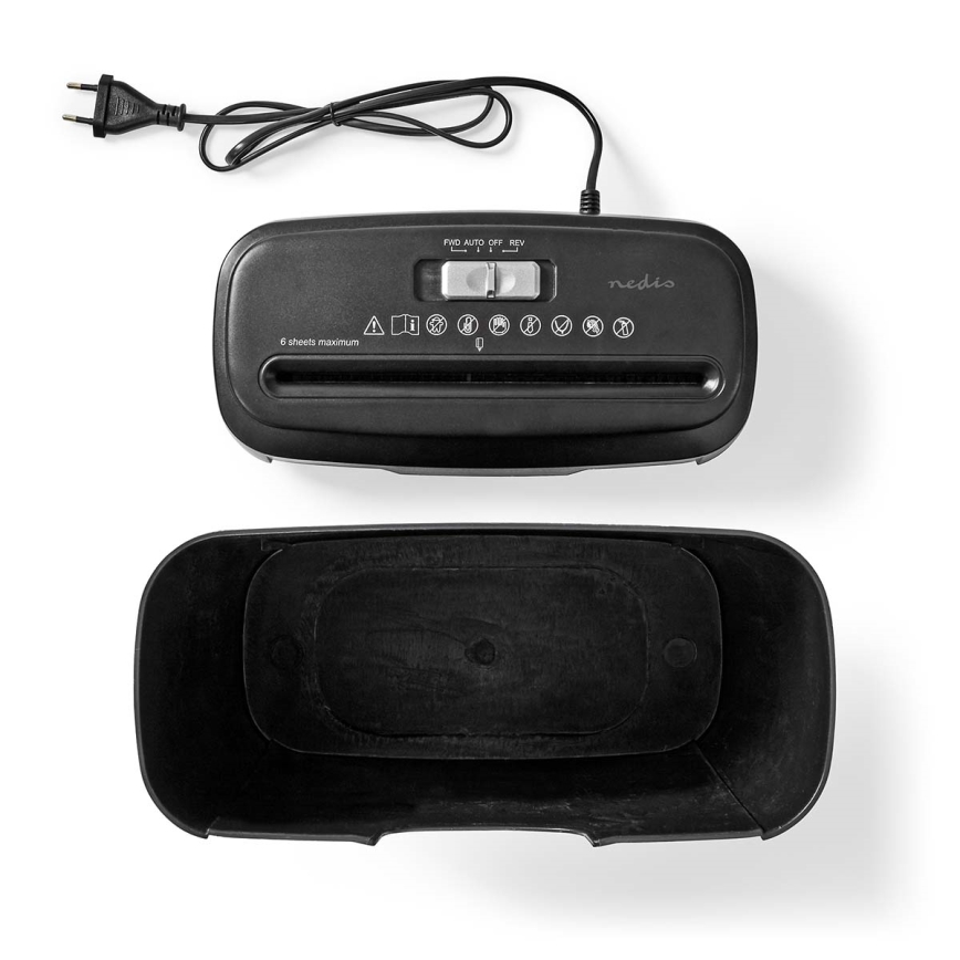 Popieriaus naikiklis A4, talpa 10 l, 230 V, juodos spalvos