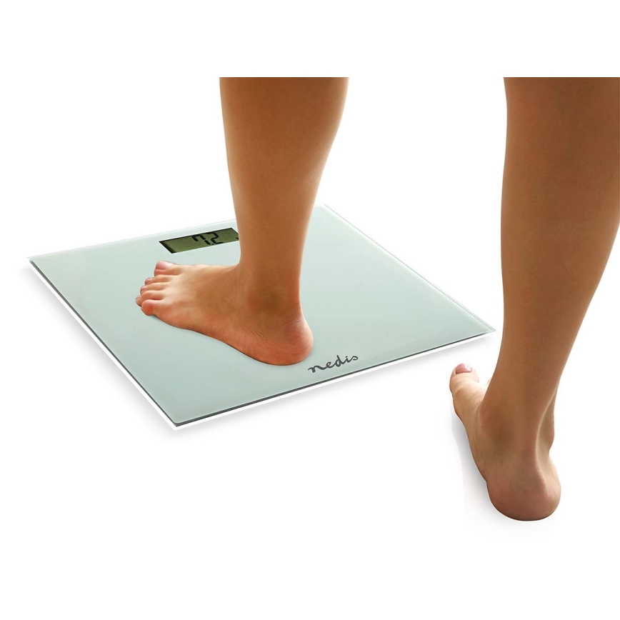 Skaitmeninė asmeninė svarstyklė 1xCR2032 balta