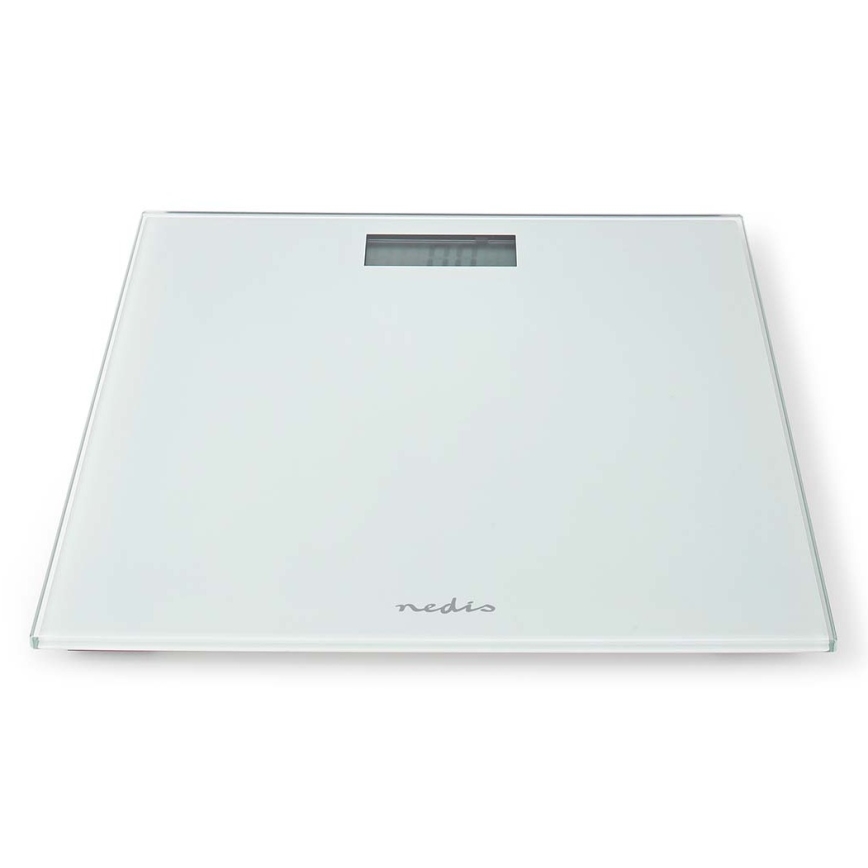 Skaitmeninė asmeninė svarstyklė 1xCR2032 balta