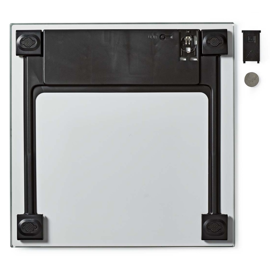 Skaitmeninė asmeninė svarstyklė 1xCR2032 balta