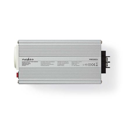 Įtampos keitiklis 300W/24/230V + USB