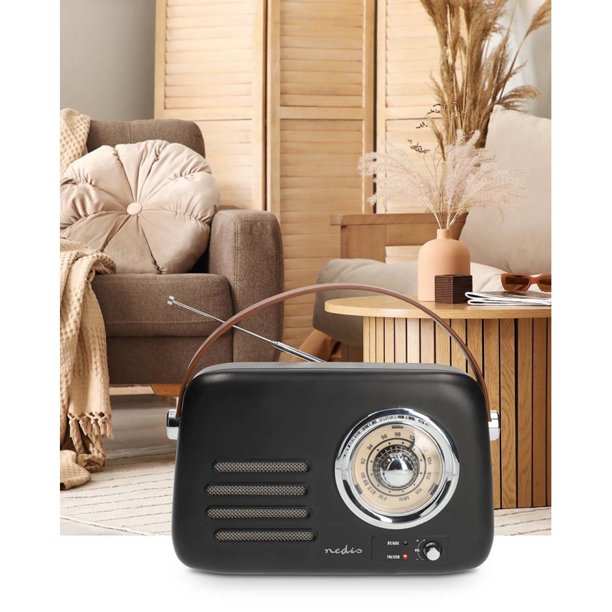 Retro FM radijas 3W/5V 1500 mAh