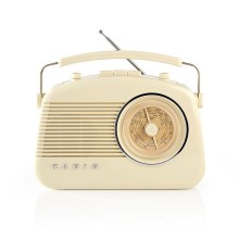 Nedis RDFM5000BG - FM radijo imtuvas 4,5W/230V smėlio spalvos