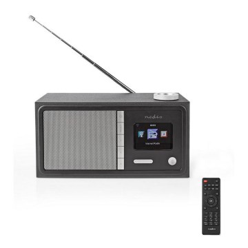 Nedis RDIN3000BK - Daugiafunkcis interneto radijas 18W/230V FM Wi-Fi Bluetooth+ VP