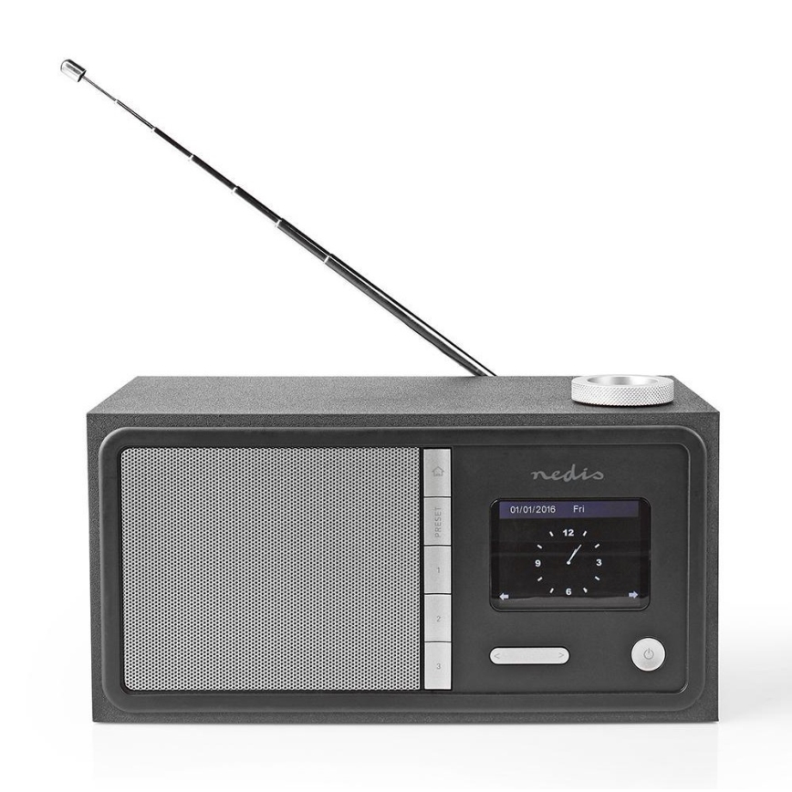 Nedis RDIN3000BK - Daugiafunkcis interneto radijas 18W/230V FM Wi-Fi Bluetooth+ VP