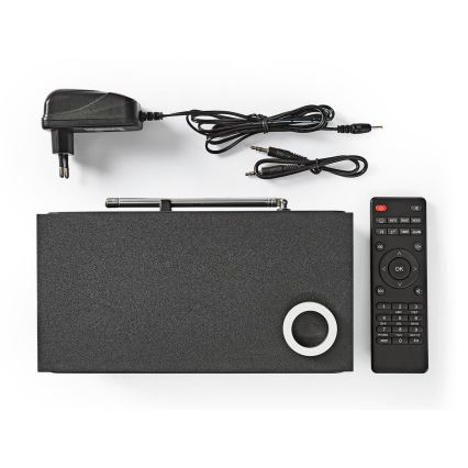 Nedis RDIN3000BK - Daugiafunkcis interneto radijas 18W/230V FM Wi-Fi Bluetooth+ VP