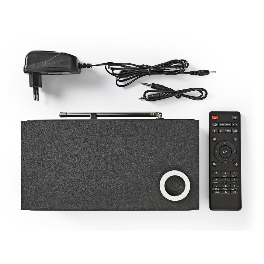 Nedis RDIN3000BK - Daugiafunkcis interneto radijas 18W/230V FM Wi-Fi Bluetooth+ VP