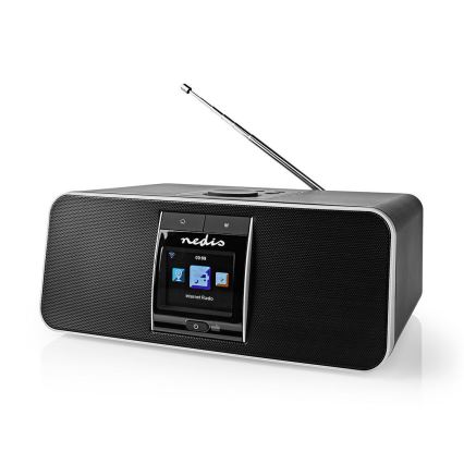 Nedis RDIN5005BK- Daugiafunkcis interneto radijas 42W/230V Wi-Fi Bluetooth USB+ VP