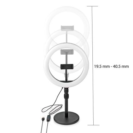 LED Reguliuojama LED lempa su stovu ir laikikliu LED/6W/USB