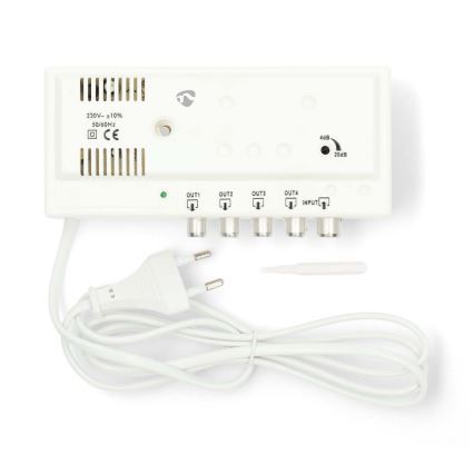 4 juostų antenos stiprintuvas 230V