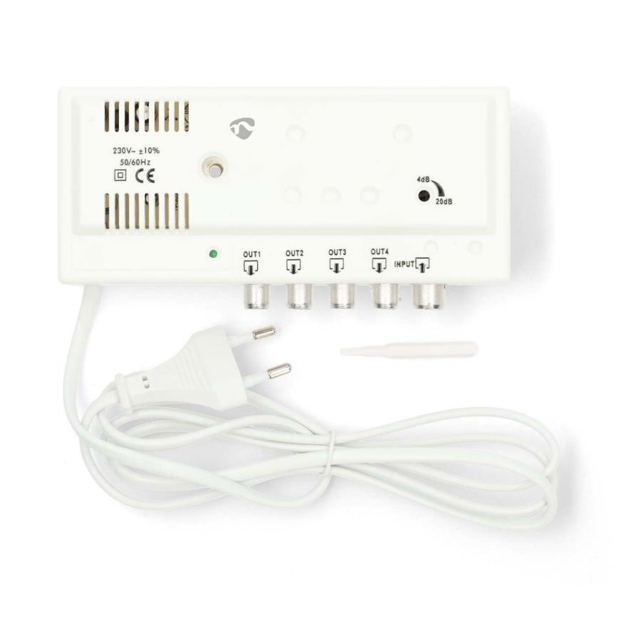 4 juostų antenos stiprintuvas 230V