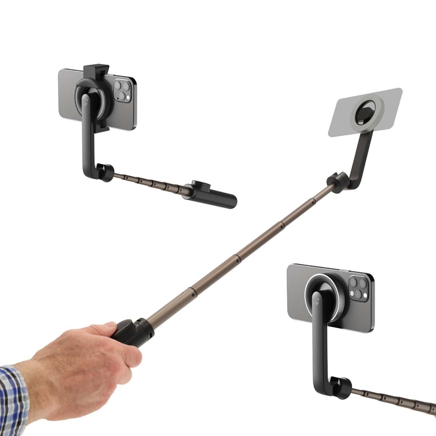 Magnetinė sulankstoma 2in1 selfie lazda su stoveliu + nuotolinis valdymas