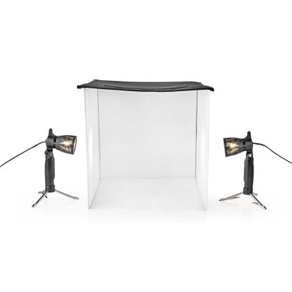 LED Nešiojama fotostudija 2xGU10/5W/230V