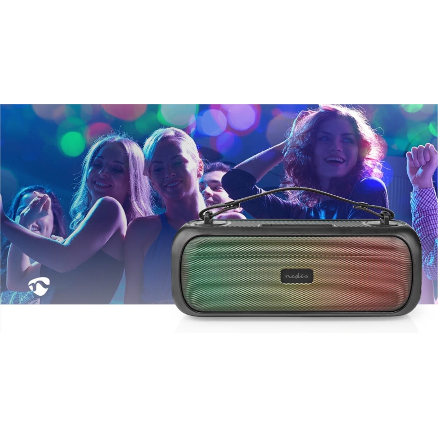 LED RGB įkraunamas garsiakalbis 45W/3000 mAh IPX5