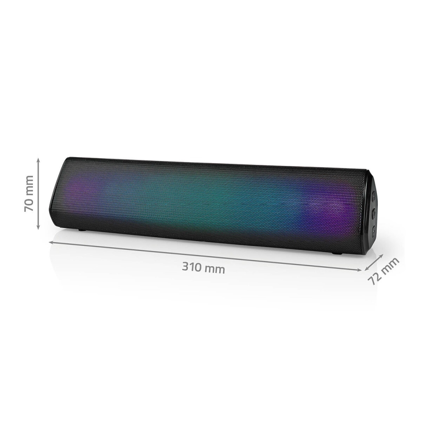 LED RGB įkraunamas garsiakalbis 18W/1200 mAh