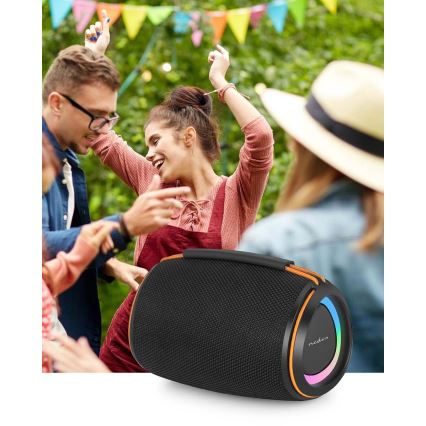 LED Įkraunamas garsiakalbis 40W/1200 mAh IPX4 juodas