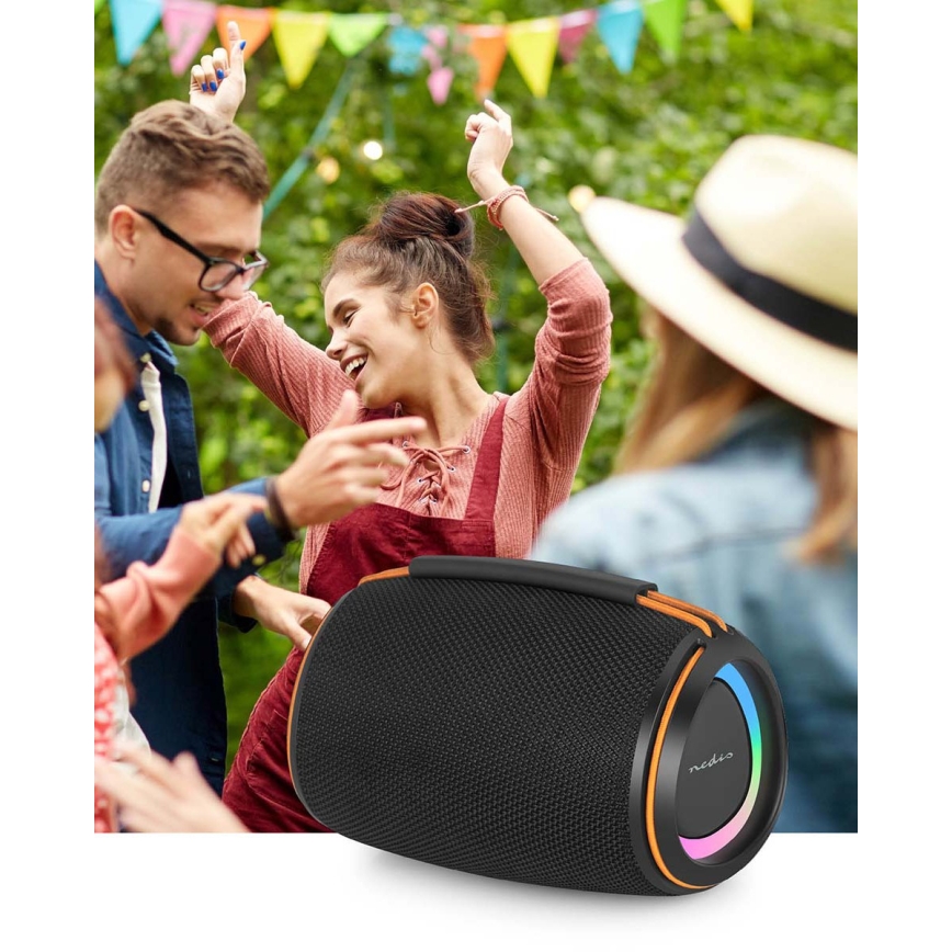 LED Įkraunamas garsiakalbis 40W/1200 mAh IPX4 juodas