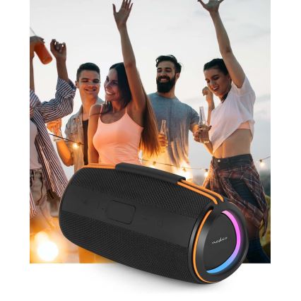 LED įkraunamas garsiakalbis 60 W/2000 mAh IPX4 juodas