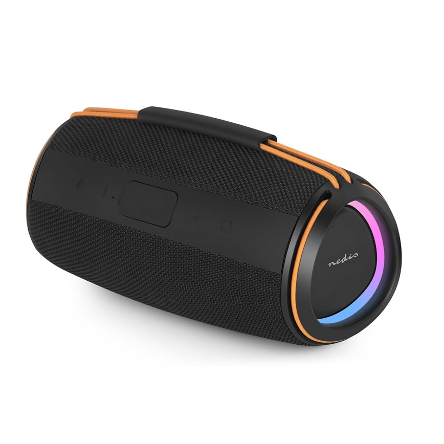 LED įkraunamas garsiakalbis 60 W/2000 mAh IPX4 juodas