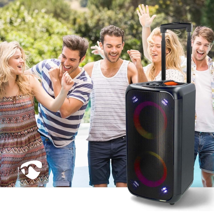 Įkraunamas LED RGB garsiakalbis 240W/4000 mAh + nuotolinio valdymo pultas