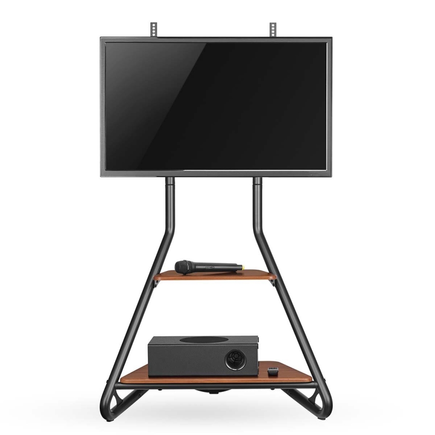 Grindinis stovas televizoriui 37-75" juoda/ruda