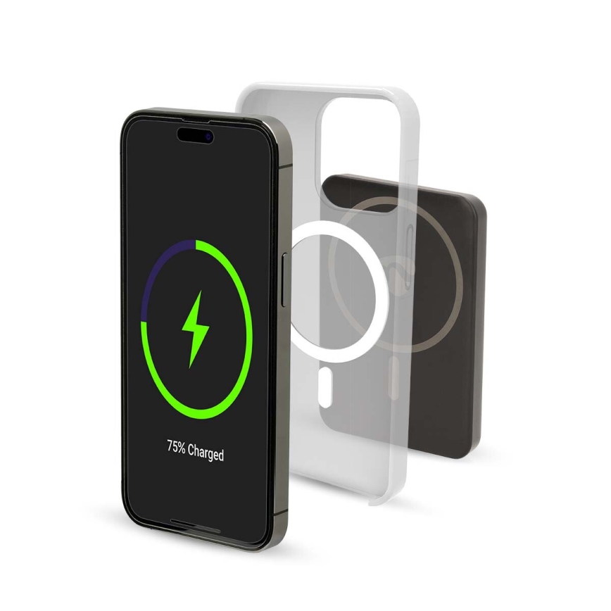 Išorinė baterija 2in1 MagSafe 5000 mAh juoda