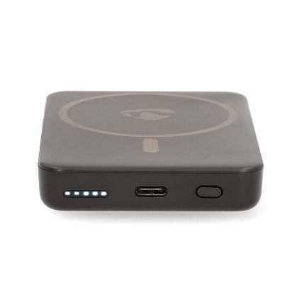 Išorinė baterija 2in1 MagSafe 5000 mAh juoda