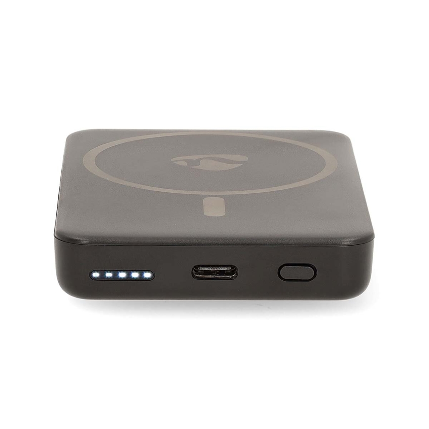Išorinė baterija 2in1 MagSafe 5000 mAh juoda