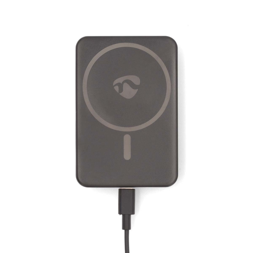 Išorinė baterija 2in1 MagSafe 5000 mAh juoda
