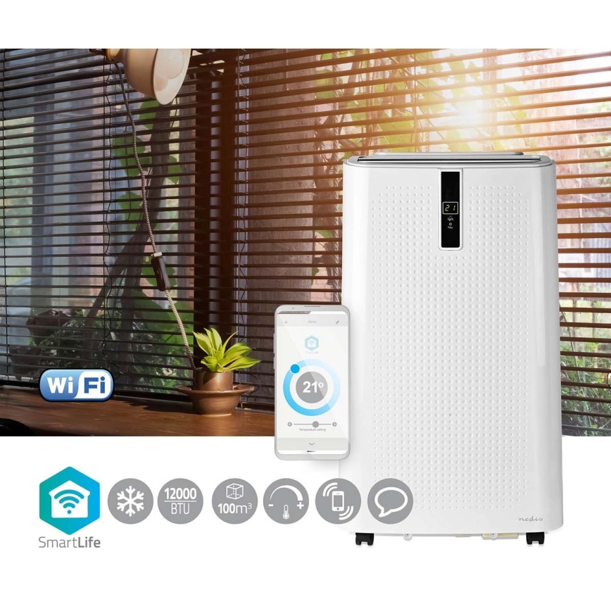 Išmanusis mobilus oro kondicionierius 3in1 su visais priedais 1357W/230V 12000 BTU Wi-Fi + nuotolinio valdymo pultas