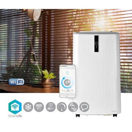 Išmanusis mobilusis oro kondicionierius 3in1 su visais priedais 1010W/230V 9000BTU Wi-Fi + nuotolinio valdymo pultas