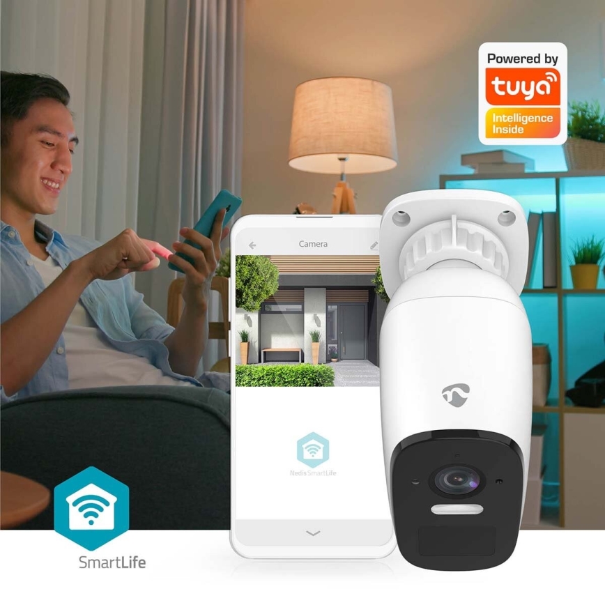 Išmani lauko įkraunama kamera su jutikliu SmartLife 4MP Quad HD 1440p 5V/5200mAh Wi-Fi Tuya IP66