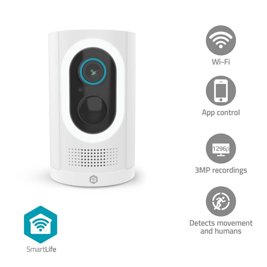 Išmanioji 3 MP kamera Full HD (1296p), 6700 mAh baterija, Wi-Fi, Tuya, IP65