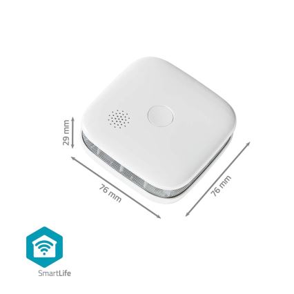 Dūmų detektorius SmartLife 3V/1xCR123A Wi-Fi Tuya