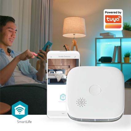 KOMPLEKTAS 3x Dūmų detektorius SmartLife 3V/1xCR123A Wi-Fi Tuya