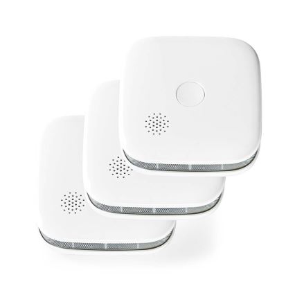 KOMPLEKTAS 3x Dūmų detektorius SmartLife 3V/1xCR123A Wi-Fi Tuya