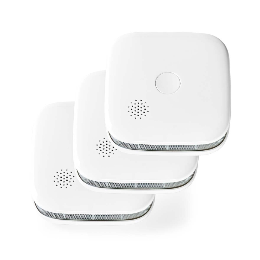 KOMPLEKTAS 3x Dūmų detektorius SmartLife 3V/1xCR123A Wi-Fi Tuya