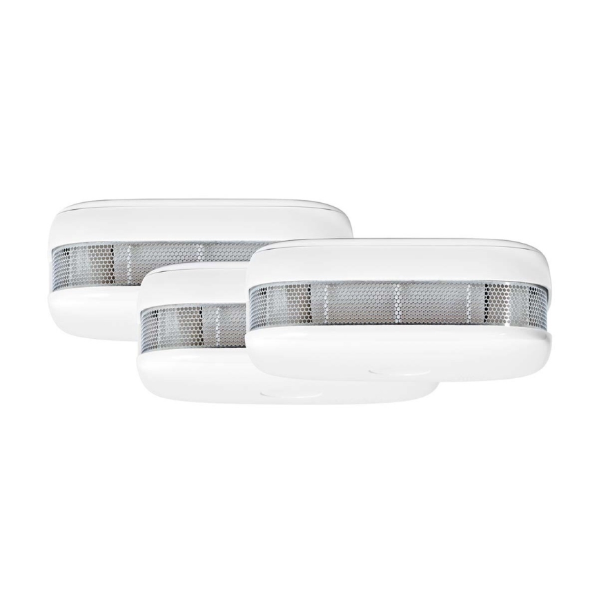 KOMPLEKTAS 3x Dūmų detektorius SmartLife 3V/1xCR123A Wi-Fi Tuya