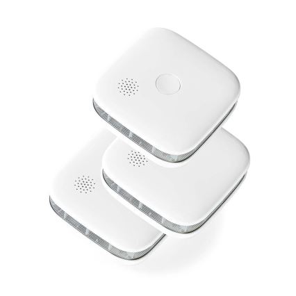 KOMPLEKTAS 3x Dūmų detektorius SmartLife 3V/1xCR123A Wi-Fi Tuya