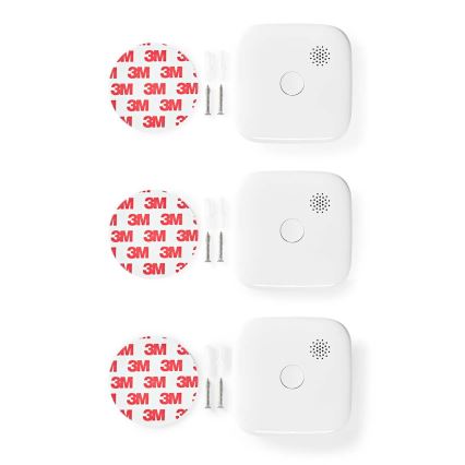 KOMPLEKTAS 3x Dūmų detektorius SmartLife 3V/1xCR123A Wi-Fi Tuya