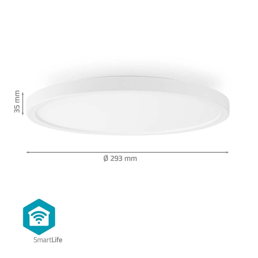 RGBW Reguliuojamas lubinis šviestuvas SmartLife LED/18W/230V 2700-6500K Wi-Fi Tuya