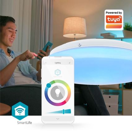 LED RGBW Pritemdomas sieninis vonios šviestuvas SmartLife LED/18W/230V 2700-6500K IP44 Wi-Fi Tuya