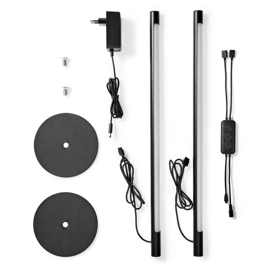 RINKINYS 2x LED RGBIC reguliuojama stalinė lempa SmartLife LED/36W/230V 55 cm 2700-6500K Wi-Fi Tuya + nuotolinio valdymo pultas