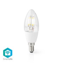 Nedis WIFILF10WTC37 - Pritemdoma išmani LED lemputė C37 E14/5W/230V