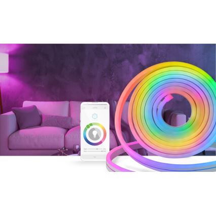 LED RGB Reguliuojama lauko juostelė SmartLife 6m LED/32W/230V Wi-Fi IP65 + valdymo pultas